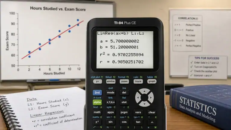 TI-84 Correlation Coefficient: How to Calculate r and r² Easily
